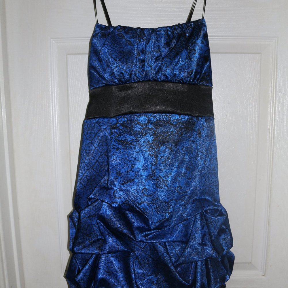 Blue and Black Dress